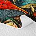 thumbnail image 5 of Homewish Watercolor Botanical Mushroom Twin Quilt Set,Vintage Fungus Plant Twin Coverlet Set,Black Reversible,2 Pieces, 5 of 7