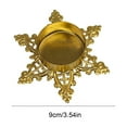 thumbnail image 3 of Elegant Gold Iron Snowflake Candle Holders Set, Classic Christmas Table Decorations for Wedding Centerpiece, Party, Dinner, Romantic Evening & Holiday Home Decor, 3 of 6