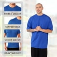 thumbnail image 6 of Crown Craze® Unisex Max Heavyweight T-Shirt, 100% USA Cotton Bulk Tee, Assorted Short Sleeve Crewneck Plain Tees, (Bright Color 9 Pack, L), 6 of 7