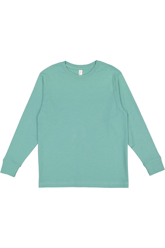 LAT B31438172 Youth Fine Jersey Long Sleeve T-Shirt, Saltwater - Extra Small