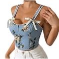 thumbnail image 1 of WRKEKC Débardeurs Dos Nageur pour Femmes Grande Taille Imprimé Floral Col Rond Cami avec Gaines pour Contouring Corporel et Tenue Décontractée, 1 of 9