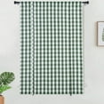 thumbnail image 3 of Haperlare Tie Up Curtain 42" x 63" Buffalo Check Gingham Pattern Adjustable Kitchen Curtains Farmhouse Window Treatment Cafe Curtain, Sage White, 1 Set, 3 of 6