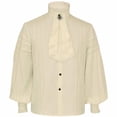 thumbnail image 1 of CEHVOM Men's Winter Fashion Solid Color Button High Collar Jacket Top Blouse Sale, 1 of 4