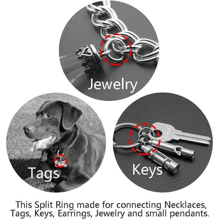 Split Rings Titanium Small Key Rings Pack of 10 (14mm) 