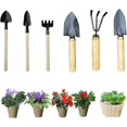 thumbnail image 1 of 6 Pieces Of Mini Garden Tool With Wooden Handle, Garden Kit, Mini Garden Tool Kit, Stainless Steel Garden Tool Kit, Suitable For Planting Flowers, Tra, 1 of 5