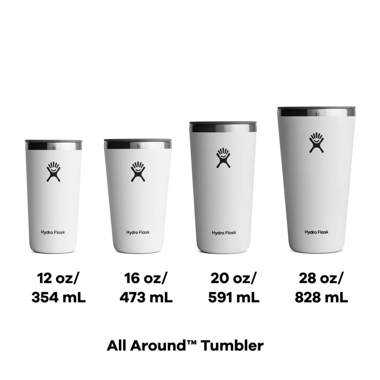 Hydro Flask All Around Tumbler with Lid - 28 oz - White - Walmart.com