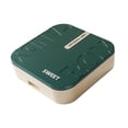 thumbnail image 3 of Bandeja de servicio dividida con bandeja de bocadillos de tapa bandeja de bocadillos para nuez de nuez doméstico para la mesa de la oficina de novia 25.5cmx25.5cmx6cm, 3 of 8