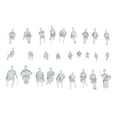 thumbnail image 1 of Juego de 50 figuras de personas sentadas en miniatura de plástico a escala 1/50 para niños, escenas de arena divertidas 22 mm 1:75, 1 of 9