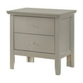 thumbnail image 2 of Homestock Old World Charm Nightstand - Dovetailed Drawers for Bedroom Storage, Stylish Nickel Hardware, Painted Nightstand, Floor Mountable-Color:Silver Champagne,Size:2 Drawer, 2 of 5