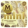 thumbnail image 3 of Magnum Mini White Chocolate & Cookies Ice Cream Bars Frozen Desserts, 6 Count, 3 of 10