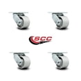 thumbnail image 2 of 3.25 Inch Semi Steel Wheel Swivel Caster Set with Roller Bearings Service Caster, 2 of 2