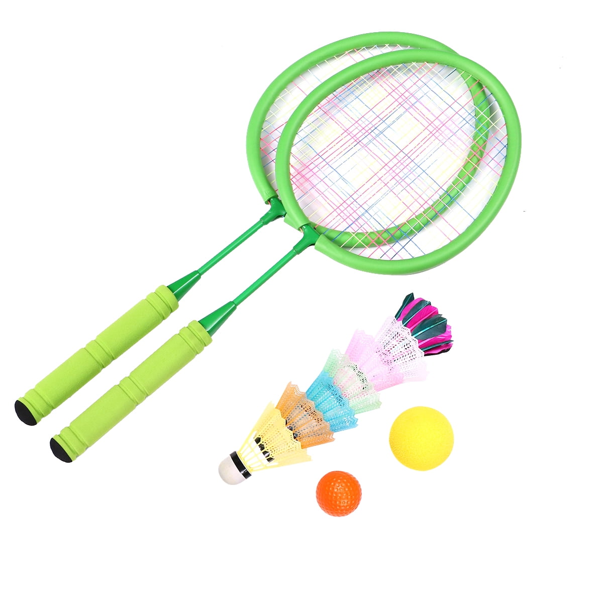 Carbon Shaft w/ Carry Bag Badminton Racket Set of 4 for Backyard Family Game 