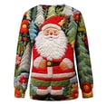 thumbnail image 4 of Craaazy Christmas Womens Shirts Casual Round Neck Long Sleeved Xmas Blouse Christmas Fashion Printing Womens Tops Gifts for Women, 4 of 5