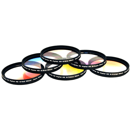 58mm 6 Piece Professional Gradual Color Filter Kit 58mm by
