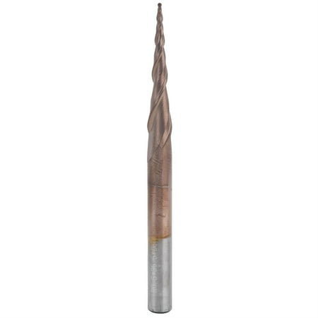 

Tapered End Mills Strong Durable Long Service Life Excellent Chip Removal Effect Ball Nose Spiral Router for CuttingR0.5x30.5xD6x75