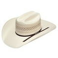 thumbnail image 2 of Ariat A73112-7.125 Mens 20X Woven Straw Western Hat with Double Leather Band - Size 7.125, 2 of 2