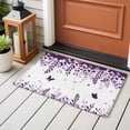 thumbnail image 4 of Purple Spring Botanical Entryway Rug 2'x3'&nbsp; Non Slip Front Door Mats, Weeping Eucalyptus Butterfly Entrance Rugs Indoor Outdoor Carpet, Washable Floor Mats Small Area Rug for Bedroom Kitchen, 4 of 8