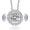 01 Round - White Gold, variant on MomentWish Moissanite Dance Necklace for Women 925 Sterling Silver Necklace Anniversary Valentine's Day Gift