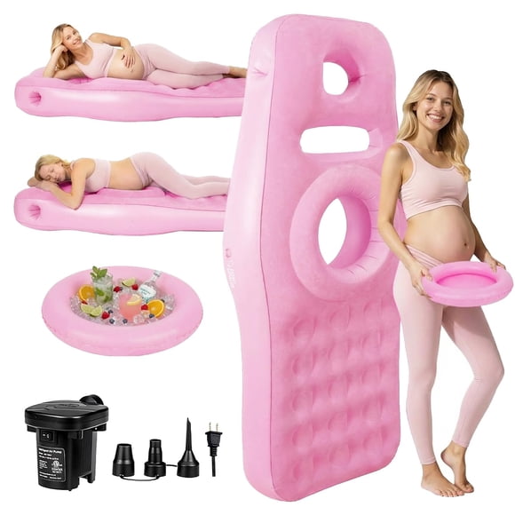 Almohada Inflable para Embarazo YATAOQINGJIE con Agujeros para Barriga y Cabeza