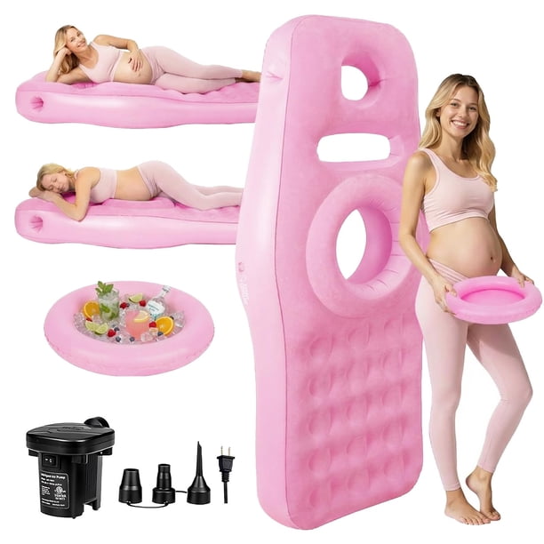 Almohada Inflable para Embarazo YATAOQINGJIE con Agujeros para Barriga y Cabeza