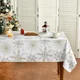 thumbnail image 2 of Mantel impermeable con forma de copo de nieve para Navidad, decoración para fiestas navideñas, mantel para mesa de cocina, adornos navideños 2025, 2 of 4