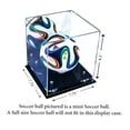 thumbnail image 2 of Acrylic MINI - Miniature (not full size) Soccer Ball Display Case with Silver Risers and Mirror (A015-SR), 2 of 2