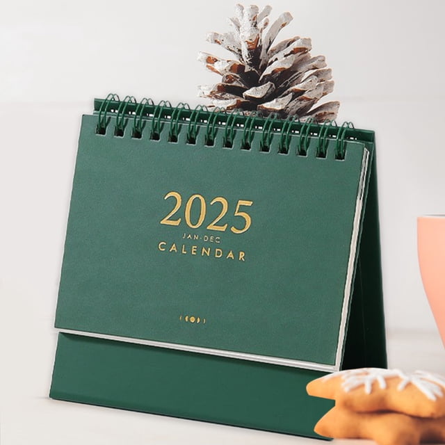 Wzzjkit Home Decor Mini Desk Calendar Mini Standing Calendar Flip Calendar for Desk Standing Flip Desktop Calendar Desk Calendar Planner Office Calendar For