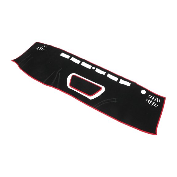 Unique Bargains Dash Cover for Nissan Frontier Non-Slip | Center Console Dash Cover Mat Black Red 1 Pcs