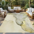 thumbnail image 3 of Fsddascl Marble Yellow Outdoor Rug for Patio/Deck/Porch, Non-Slip Large Area Rug 5 x 8 Ft, Modern Abstract Ink Painting Luxury Indoor Outdoor Rugs Washable Area Rugs, Reversible Camping Rug Carpet, 3 of 5