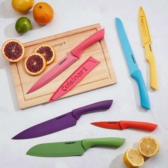 Cuisinart Advantage 12pc Ceramic-Coated Color Knife Set With Blade Guards