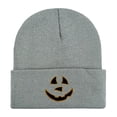 thumbnail image 4 of Cutuoiiu Unisex Halloween Pumpkin Knitted Hat Classic Pumpkin Face Knitted Beanie Warm Cap Halloween Costume Accessory for Cold Weather, 4 of 7