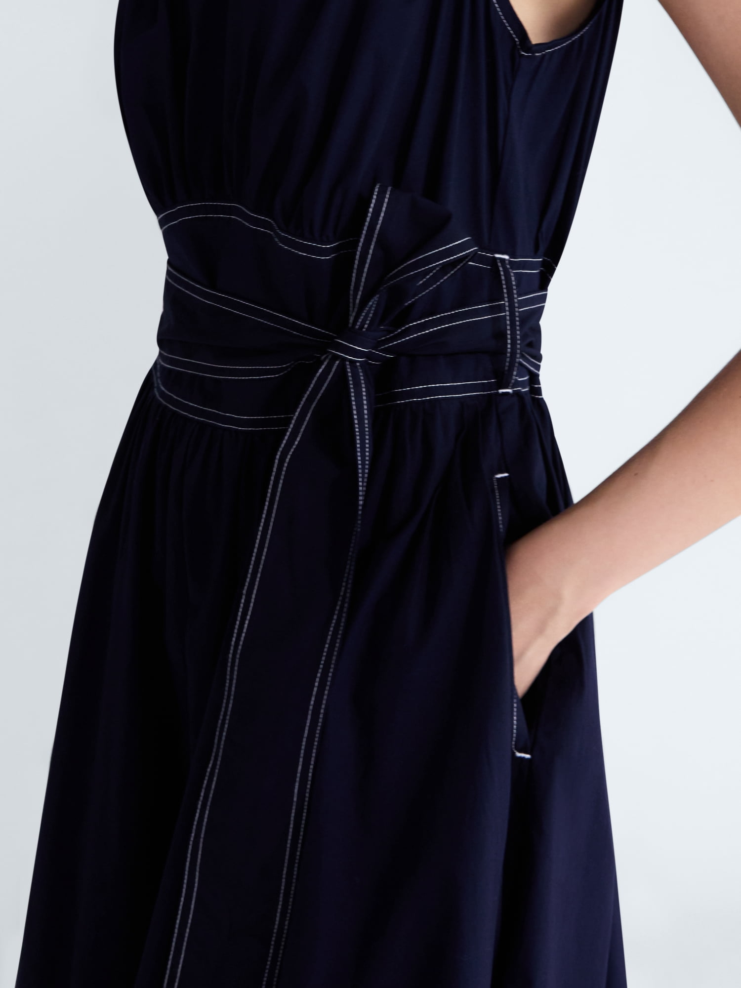 Free Assembly Women's Sleeveless Cotton Boatneck Maxi Dress, Sizes XS-XXL