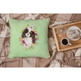 thumbnail image 4 of Carolines Treasures CK4366PW1414 Tricolor Cavalier Spaniel Green Flowers Fabric Decorative Pillow  14Hx14W multicolor, 4 of 4