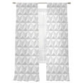 thumbnail image 2 of Abstract Geometric Triangle Gradient Gray Sheer Curtains 84 Inches Long 2 Panels Light Filtering Semi Sheer Window Curtains Drapes for Bedroom Living Room 52"x84"&nbsp;2&nbsp;&nbsp;Panels, 2 of 7