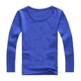 thumbnail image 4 of Grblisyd Long Sleeve Shirts for Girls Size 10-12 Black Plain Teen Girls Clothes Fall Kids Crewneck Cute Tee Shirts Trendy Fall Outfits ,Royal Blue 3-4Y, 4 of 4
