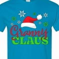 thumbnail image 4 of Inktastic Granny Claus with Christmas Santa Hat and Snowflakes T-Shirt, 4 of 5