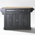 thumbnail image 3 of Crosley Furniture Alexandria Natural Wood Top Kitchen Island in Black, 3 of 7