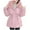 Pink, variant on Busydd Womens Winter Coats Solid Color Long Sleeve Puffer Jacket Hooded Warm Winter Jackets Casual Tunic Cotton Zip Up Down Outerwear with Pockets M-3XL