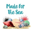 thumbnail image 2 of Ocean Beach Shell Made For The Sea Creatures Crab Octopus Fish Seahorse Clam Shellfish Urchin Kelp Queen Sweet Dreams Bedtime Unicorn Holiday Decorating Wall Decal Sticker - Size: 10 In X 9 In, 2 of 5