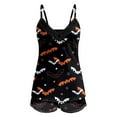 thumbnail image 3 of Hpapadks Halloween Womens Pajamas Set 2 Piece Sexy Cute Graphic Spaghetti Strap Camisole Tops and Shorts Sleepwear Womens Pjs Sets Black, 3 of 6