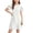 F114-White, variant on FYDUU Casual Dresses For Girls Summer Dress Short Sleeve Round Neck T-Shirt Dress With Ruffle Solid Color Stylish Beach Sundress 5-6 Years