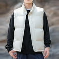 thumbnail image 2 of LNWUY (M-5XL) Men's Puffer Down Vest Plus Size Zip Up Outerwear Lightweight Winter Padded Gilet Jacket with Pockets Yellow XXXXXL, 2 of 8