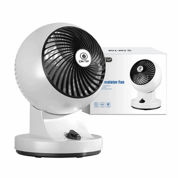 Ventilador de Escritorio Portátil 13.5 Pulgadas 3 Velocidades, Silencioso – Blanco CM-TOP