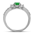 thumbnail image 4 of 1 Carat Emerald and Diamond Engagement Ring in White Gold, 4 of 4