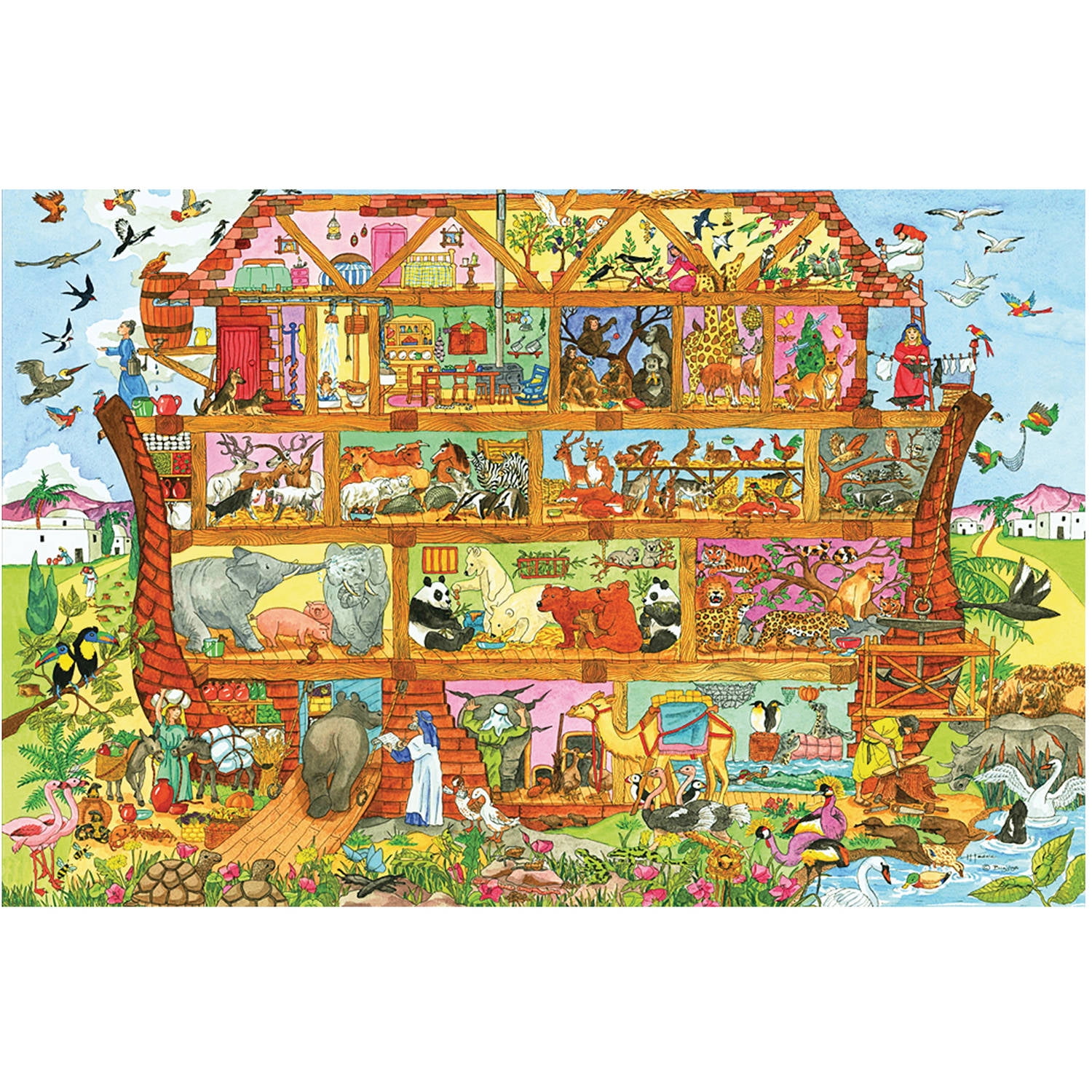 Details about   Dallo Set of 2 24 Piece Childrens Puzzles Noahs Ark and Dinosaurs 5 x 7 New 