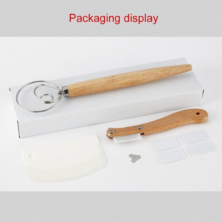 Bread Baking Tool Set Bread Scraper Dough Whisk Dough Scraper for Bread Cake Pizza