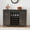 Dark Oak, variant on Garvee Farmhouse Wine Bar Cabinet with LED Lights, Coffee Bar Cabinet with Wine and Glasses Rack, Buffet Sideboard with Storage, Liquor Cabinet for Bar, Kitchen, Dining Room, Dark Oak
