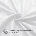 thumbnail image 5 of WISHEAD Full Sheet Set, 4 Piece Ultra Soft Brushed Microfiber Bed Sheets, Cooling & Breathable, Secure Fitted Sheet, Wrinkle Resistant Hotel Bedding Set with Classic Stripe, White, 5 of 9