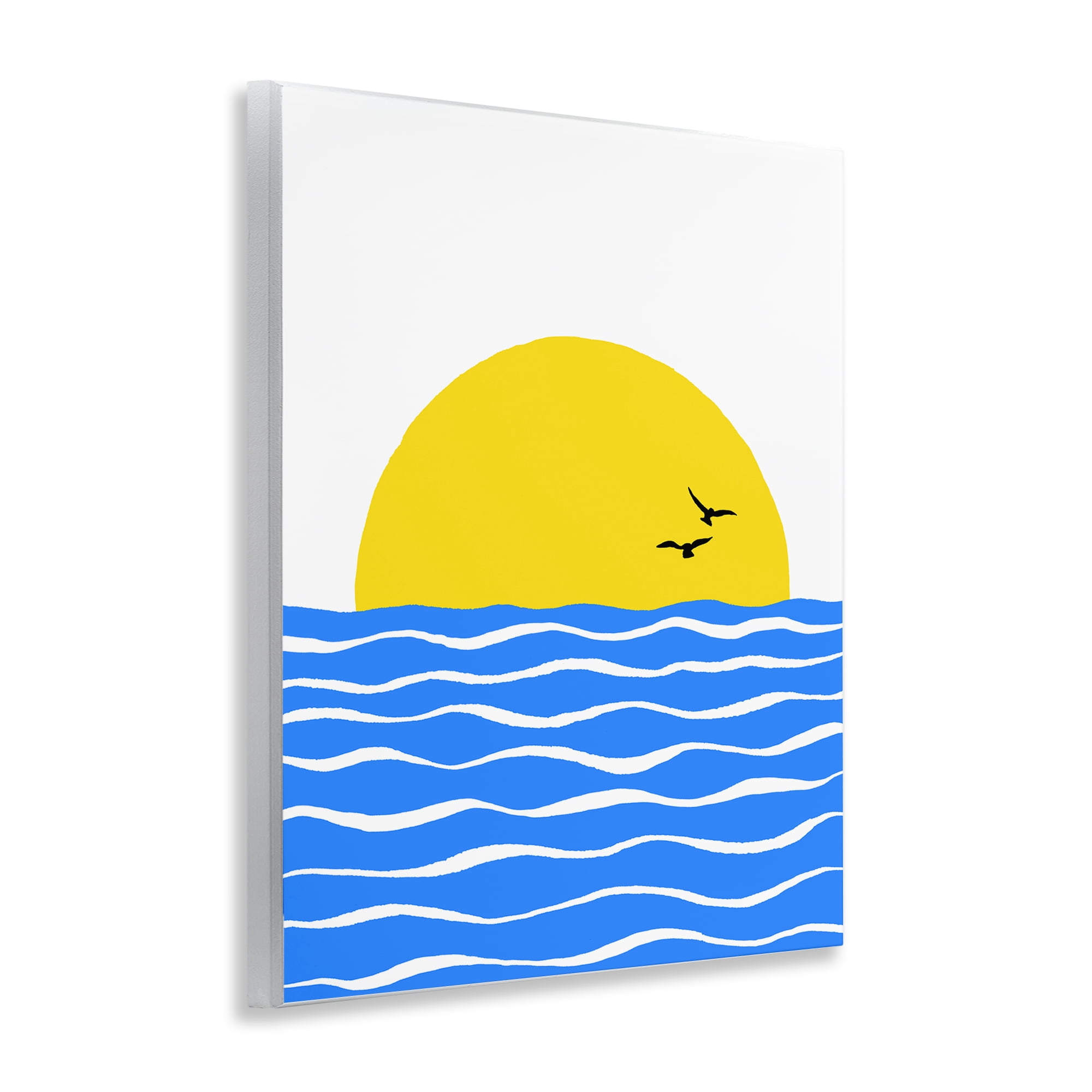Stupell Industries Birds & Blue Sea Nautical & Beach Painting Unframed Art Print Wall Art, 11 x 14