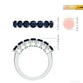 thumbnail image 5 of ANGARA Natural Half Eternity Seven Stone 2.31 ct Blue Sapphire Wedding Band in 14K White Gold for Women (Size-4mm) | September Birthstone, Anniversary, Jewelry Gift for Women | Natural Sapphire Ring, 5 of 9
